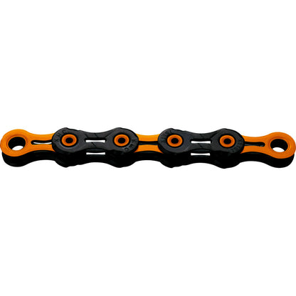 Corrente 11V KMC DLC11 Waxed Preto/Laranja Encerada