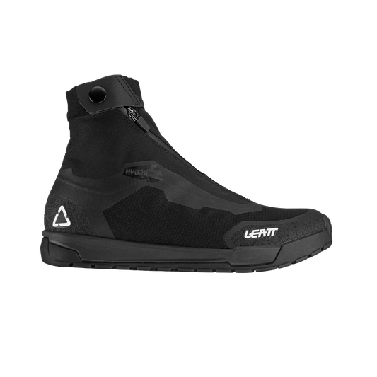 Sapatos de BTT de inverno LEATT HYDRADRI 7.0 para pedais de plataforma pretos — vista lateral exterior