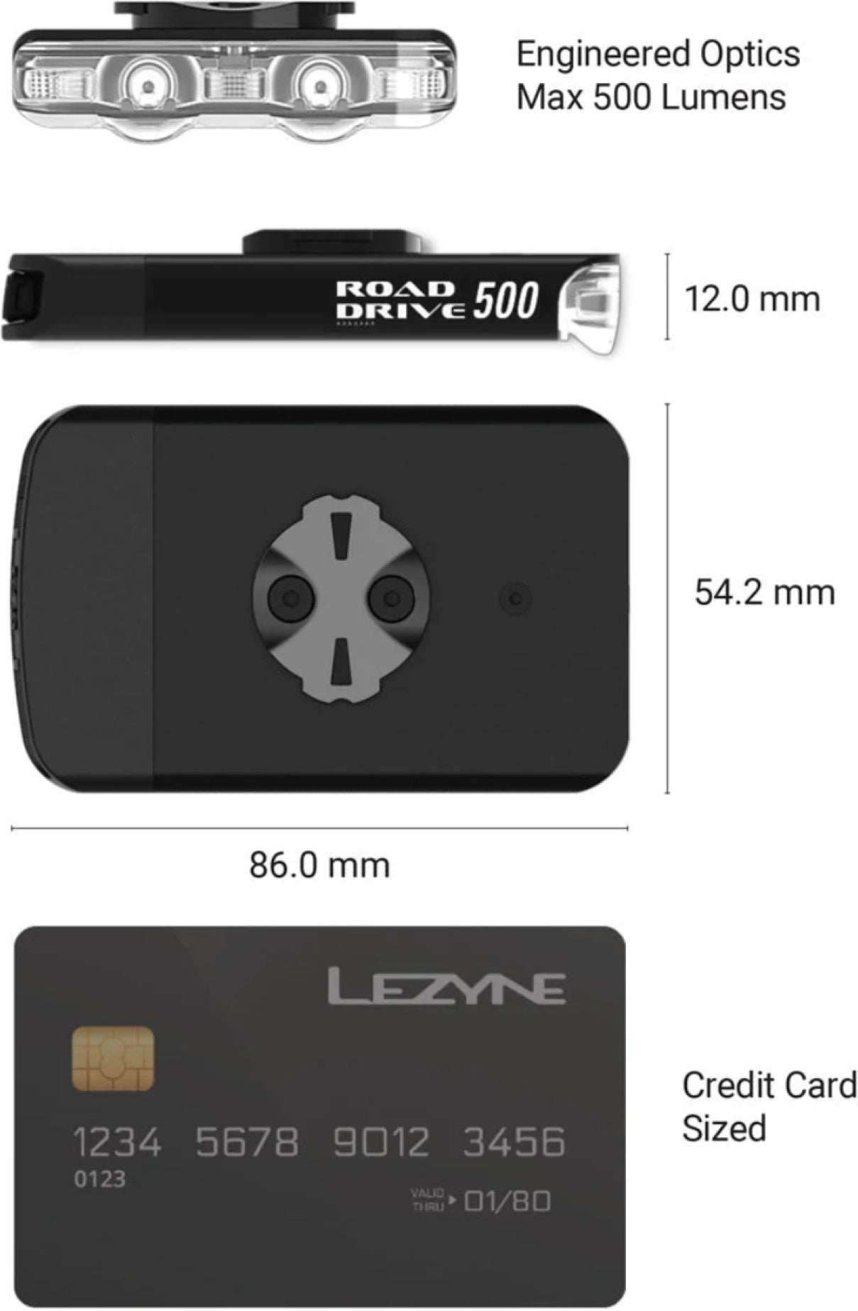 Luz dianteira LEZYNZ ROAD DRIVE 500