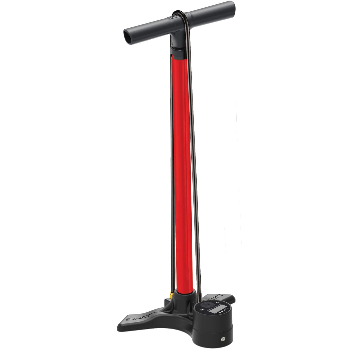 Bomba de pé LEZYNE MACRO FLOOR DRIVE DIGITAL vermelha