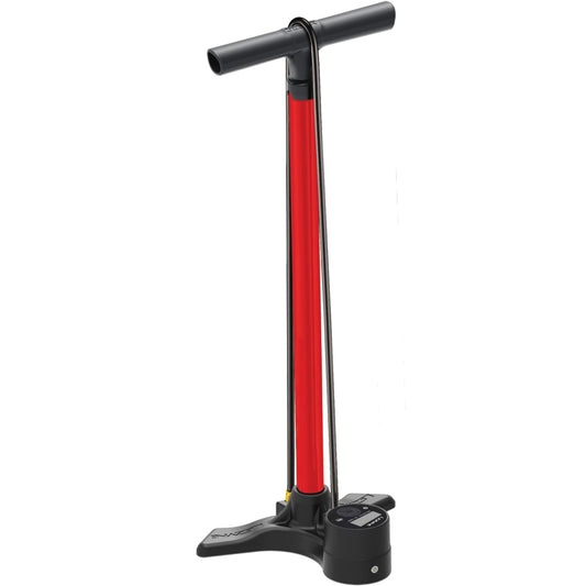 Bomba de pé LEZYNE MACRO FLOOR DRIVE DIGITAL vermelha