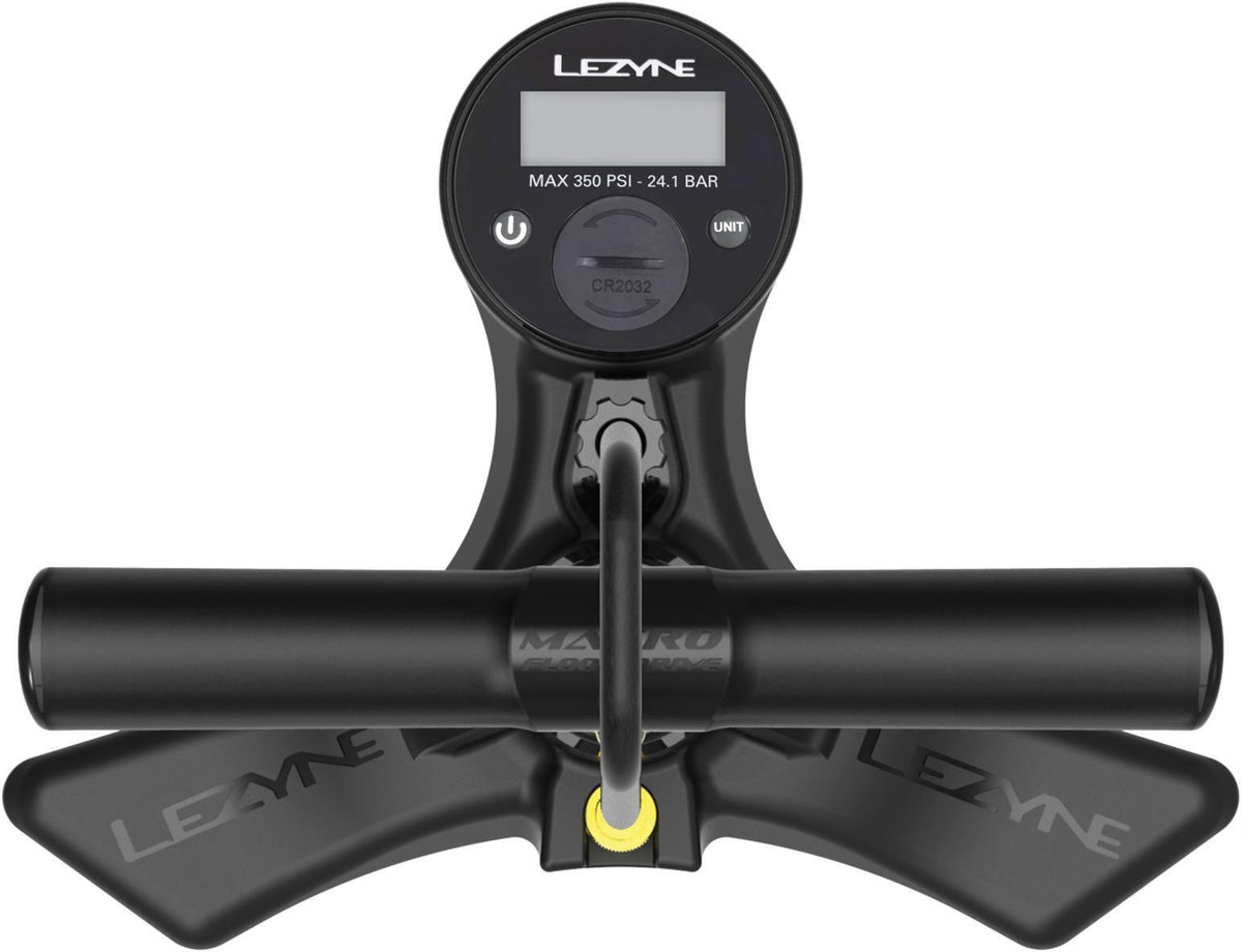 Bomba de pé LEZYNE MACRO FLOOR DRIVE DIGITAL vermelha