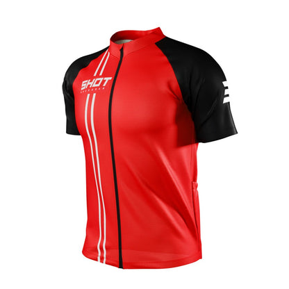 Camisola de Manga Curta SHOT Unlimited Zip Vermelho