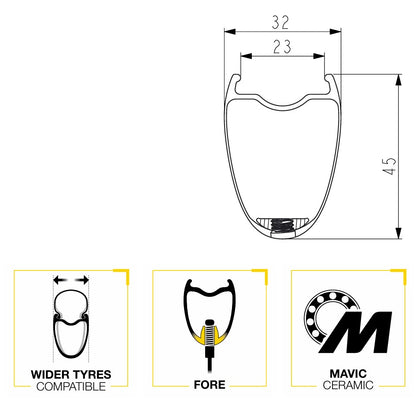 Par de Rodas MAVIC COSMIC SLR 45 DISC Tubeless Ready (Center Lock) 2025