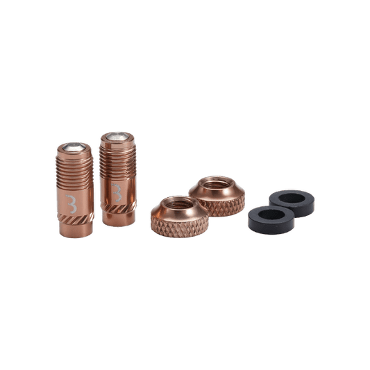 Conjunto de 2 Extremidades de Válvula BBB CORE CAP com Porcas de Bronze