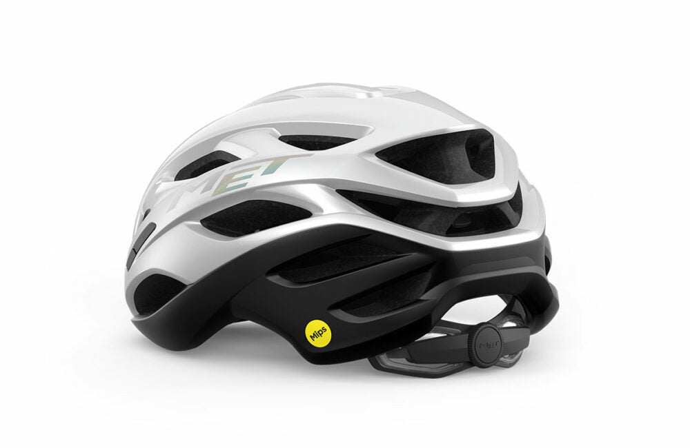 Capacete de Estrada MET Estro Mips Branco Holográfico Mate/Brilhante