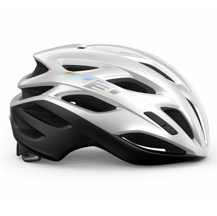 Capacete de Estrada MET Estro Mips Branco Holográfico Mate/Brilhante