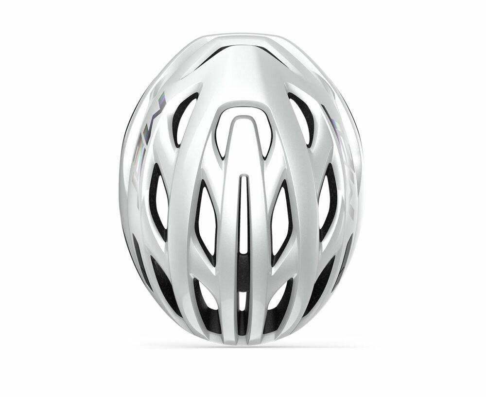 Capacete de Estrada MET Estro Mips Branco Holográfico Mate/Brilhante