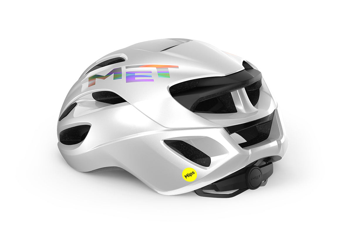 Capacete de estrada MET RIVALE MIPS Branco brilhante