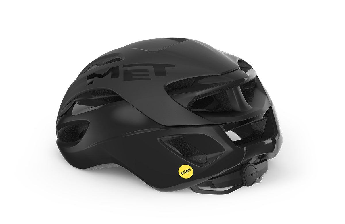 Capacete de estrada MET RIVALE MIPS Preto Mate Brilhante