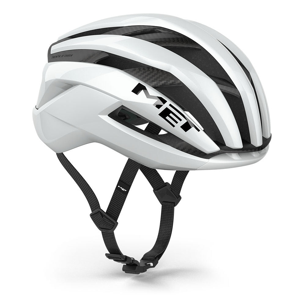 Capacete de estrada MET TRENTA 3K CARBON Branco