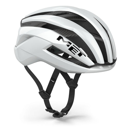Capacete de estrada MET TRENTA 3K CARBON Branco