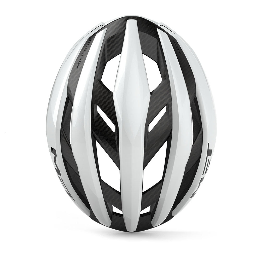 Capacete de estrada MET TRENTA 3K CARBON Branco