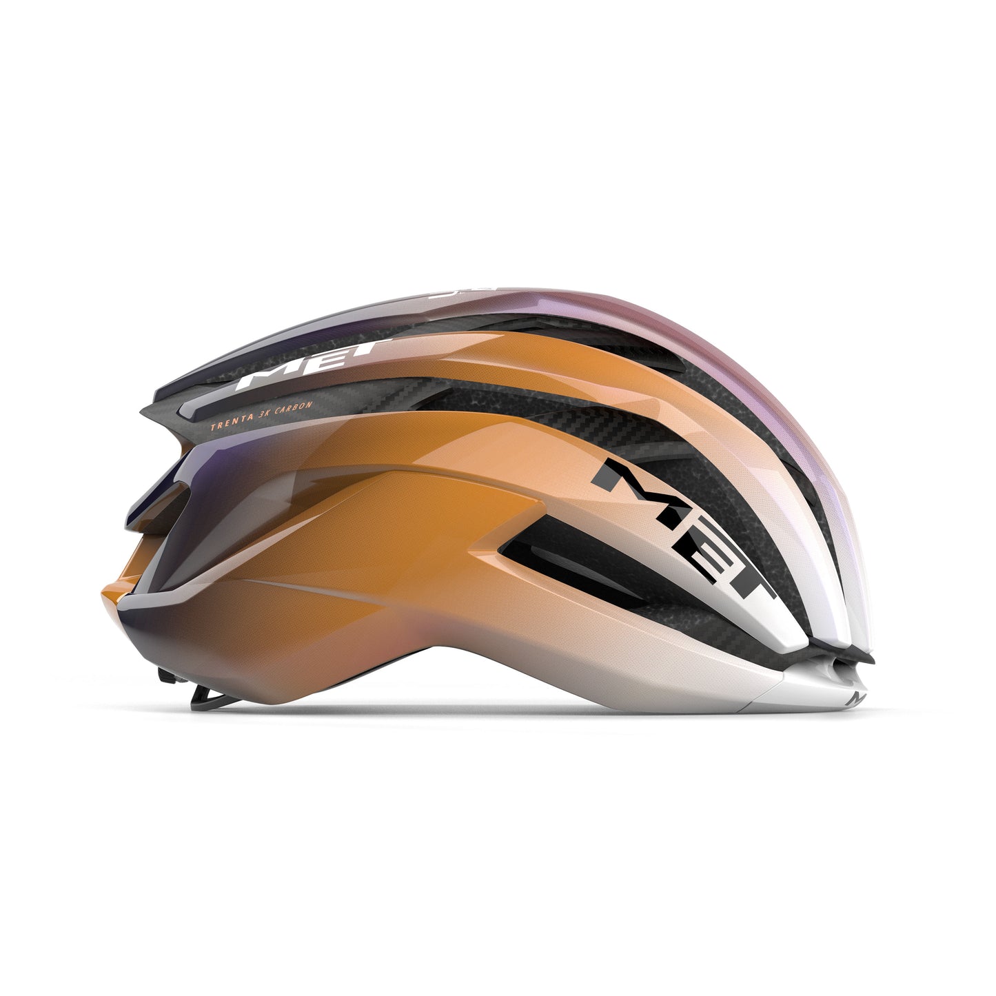 Capacete MET TRENTA 3K CARBON UAE TEAM ADQ 2026 Violeta/Laranja