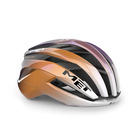 Capacete MET TRENTA 3K CARBON UAE TEAM ADQ 2026 Violeta/Laranja