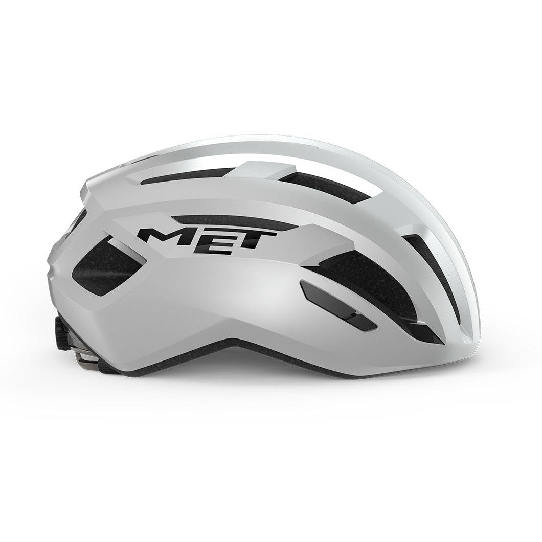 Capacete de estrada MET VINCI MIPS Branco Prata Brilhante