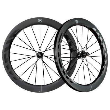 Par de rodas MICHE DEVA RD 62 Tubeless Ready (Center Lock) pretas