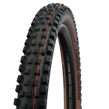 Pneu SCHWALBE MAGIC MARY 29x2.40 ADDIX SOFT SUPERGRAVITY Tubeless Ready Flexível Preto/Castanho