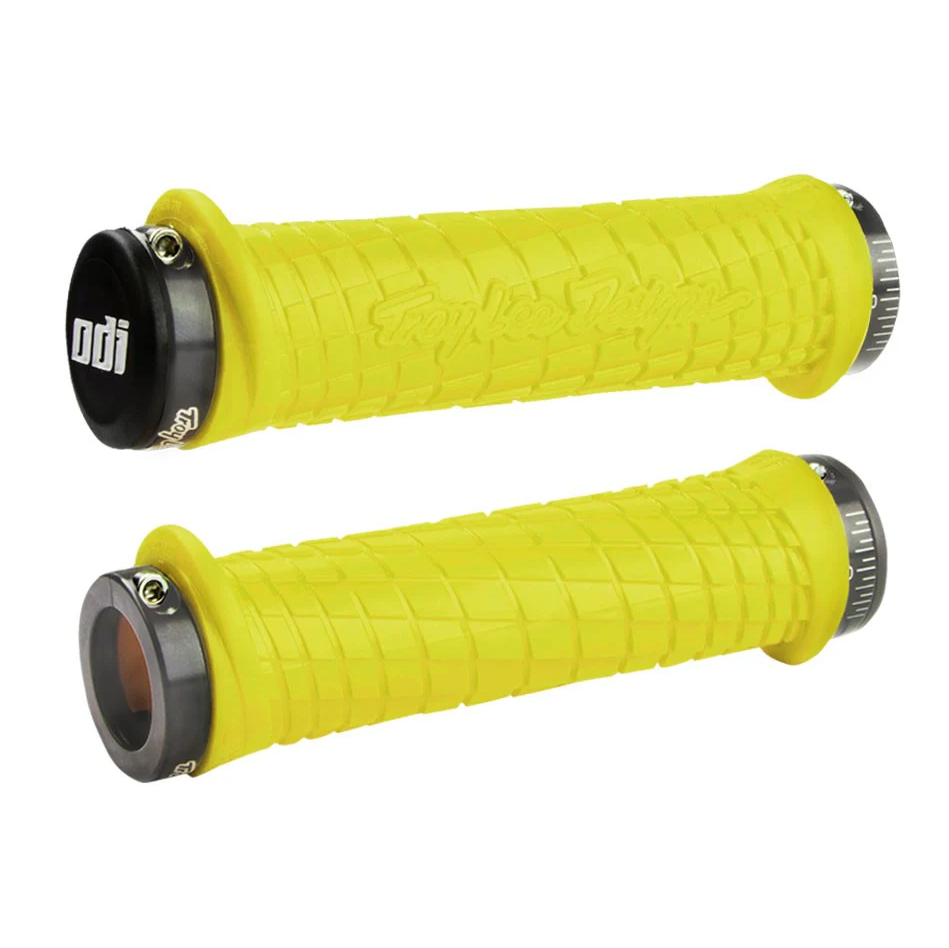 Punhos ODI TROY LEE DESIGNS Lock-On 130 mm Amarelo