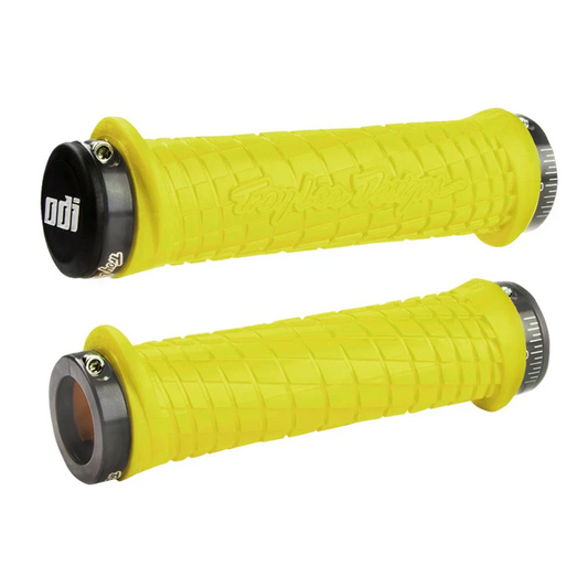 Punhos ODI TROY LEE DESIGNS Lock-On 130 mm Amarelo
