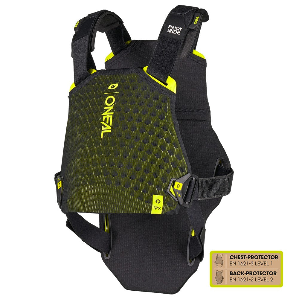 Colete de proteção O'NEAL DIRT FLX preto - vista frontal