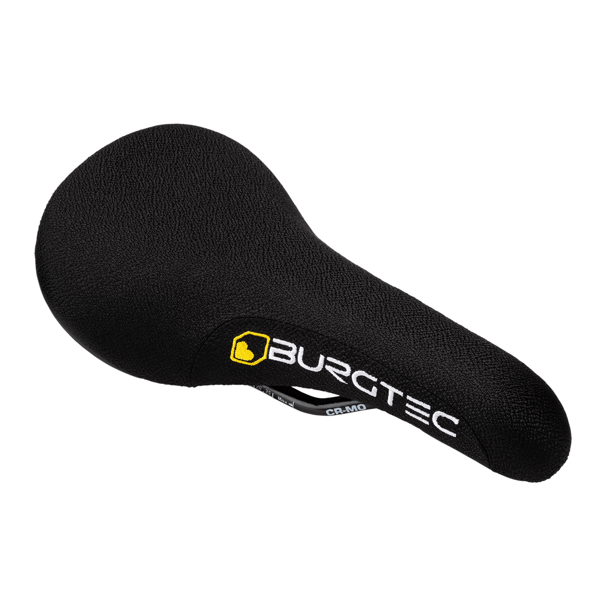 Selim BURGTEC THE CLOUD BOOST com carris de CrMo, preto — vista de três quartos, cor preta