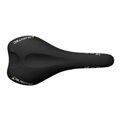 Selim BURGTEC THE CLOUD MK2 preto com carris em Cro-Mo — vista superior