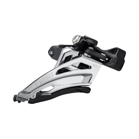 Desviador dianteiro SHIMANO DEORE FD-M5100-M 11V — vista 1 sobre fundo branco
