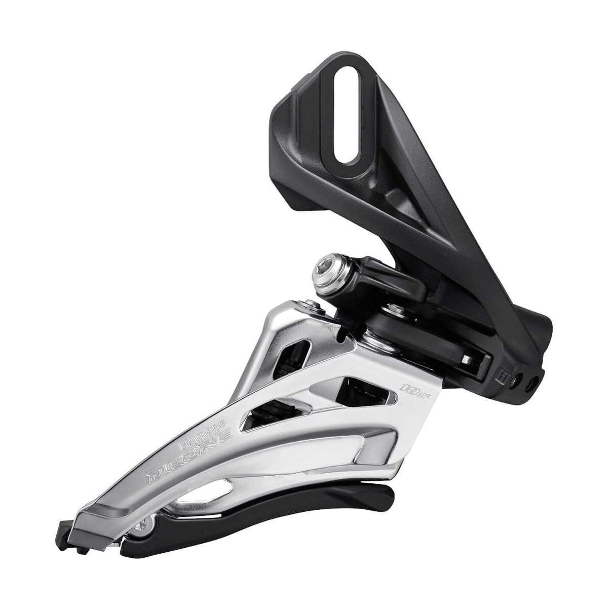 Desviador dianteiro SHIMANO DEORE FD-M4100-D 10V — vista 1 sobre fundo branco