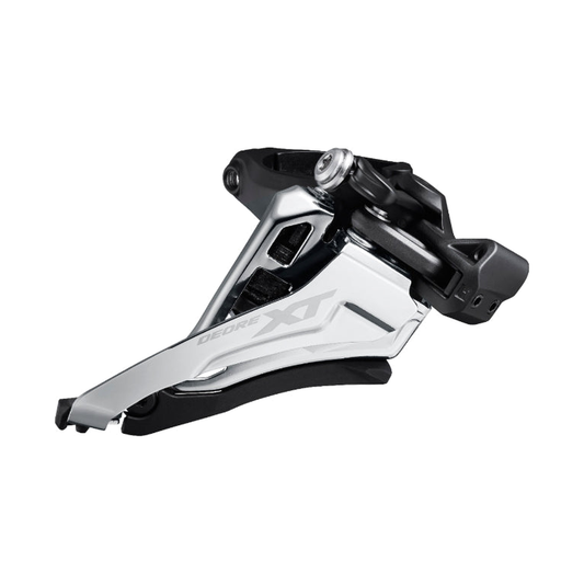 Desviador dianteiro SHIMANO XT FD-M8100-M 12V — vista 1 sobre fundo branco