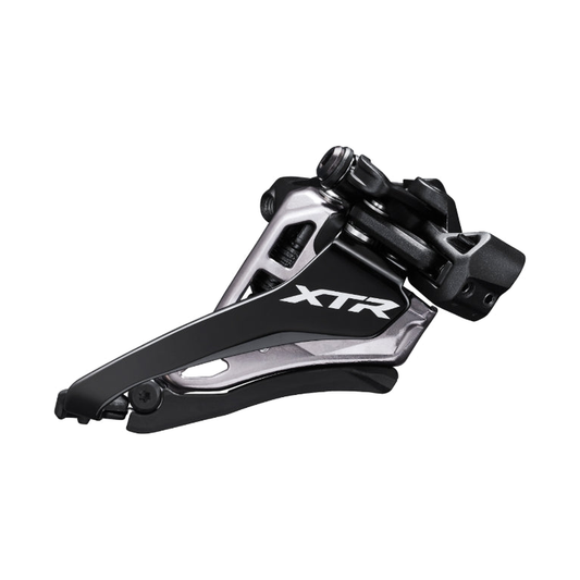 Desviador dianteiro SHIMANO XTR FD-M9100-M 12V — vista 1 sobre fundo branco
