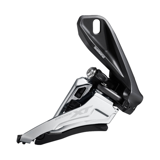 Desviador dianteiro SHIMANO XT FD-M8100-D 12V — vista 1 sobre fundo branco
