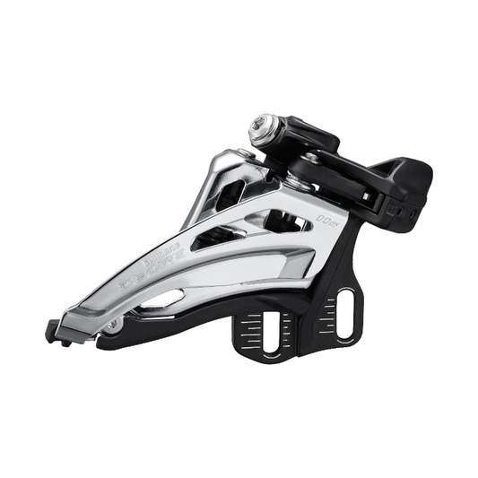 Desviador dianteiro SHIMANO DEORE FD-M5100-E 11V — vista 1 sobre fundo branco