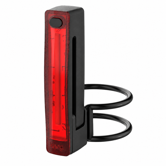 Luz traseira KNOG PLUS REAR 20 lúmenes preta — vista do produto sobre fundo branco