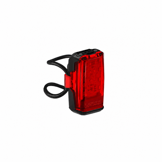 Luz traseira LEZYNE KTV DRIVE PRO+ USB-C preta — vista do produto sobre fundo branco
