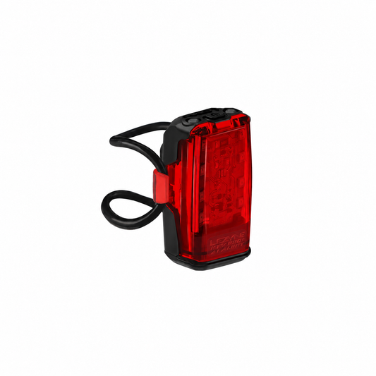 Luz traseira LEZYNE KTV PRO+ Ai ALERT preta — vista do produto sobre fundo branco