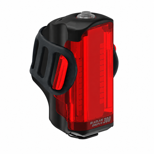 Luz traseira LEZYNE RADAR DRIVE — vista do produto sobre fundo branco