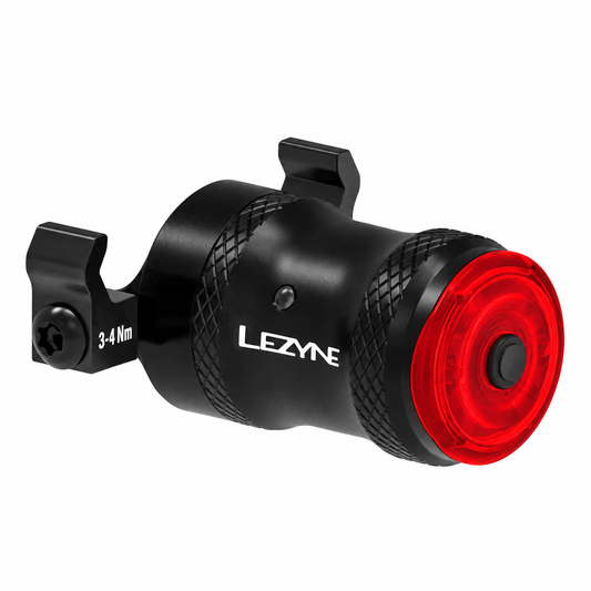 Luz traseira LEZYNE SADDLE Ai ALERT 250 — vista do produto sobre fundo branco