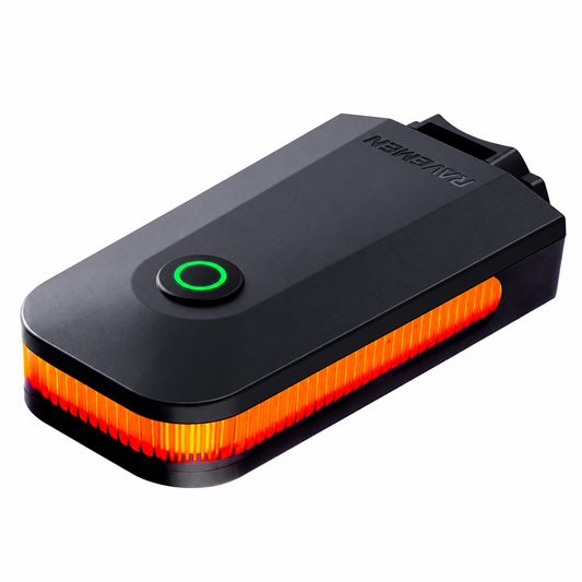 Luz traseira RAVEMEN CL01 PRO — vista do produto sobre fundo branco