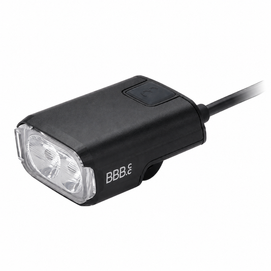 Luz dianteira BBB E-STRIKE URBAN 600 com comando com fio — vista do produto sobre fundo branco