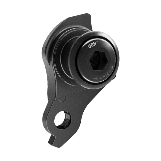 Ponteira de desviador SRAM UDH preta — vista do produto sobre fundo branco