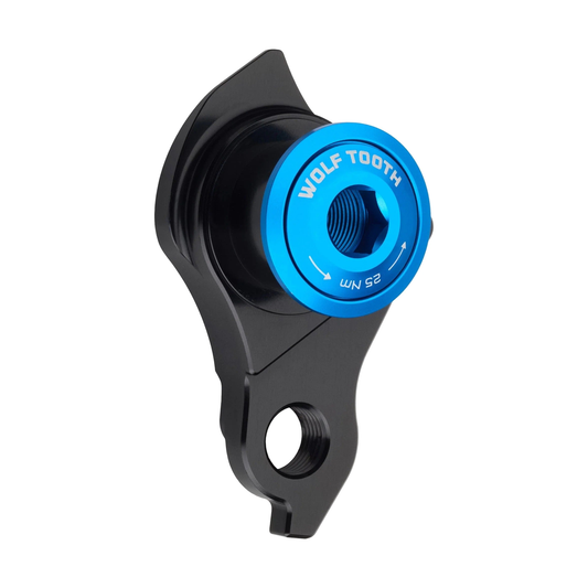 Ponteira de desviador WOLFTOOTH UDH azul — vista do produto sobre fundo branco
