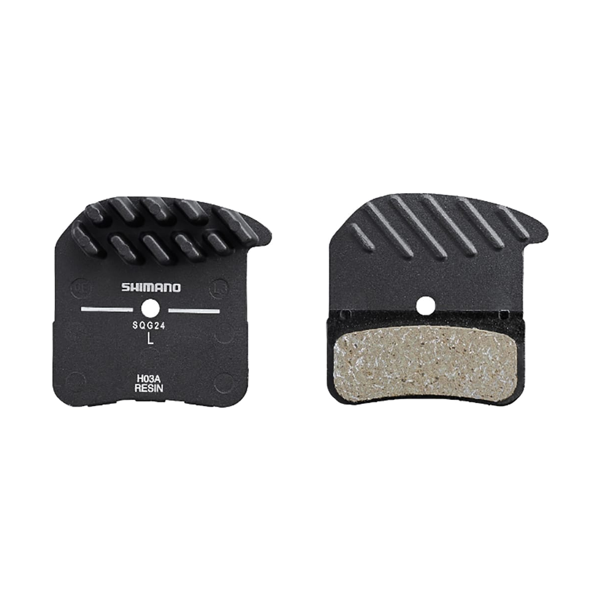 Pastilhas de travão orgânicas ventiladas SHIMANO H03A para 4 pistões SAINT / XT 8020 / ZEE — vista principal