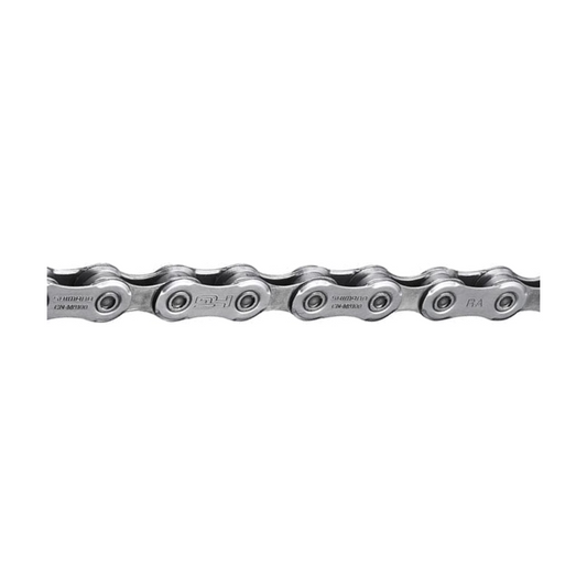Corrente de 12 velocidades SHIMANO XT ULTEGRA CN-M8100 com elo rápido, homologada para bicicletas elétricas — fotografia do produto sobre fundo branco