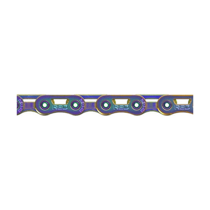 Corrente de 12/13 velocidades SRAM RED AXS E1 Flattop Rainbow — fotografia do produto sobre fundo branco