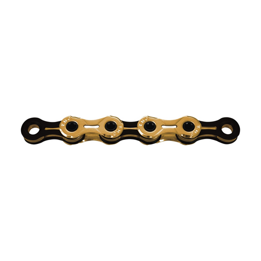 Corrente KMC X11SL de 11V Ti-N preto/dourado — fotografia do produto sobre fundo branco