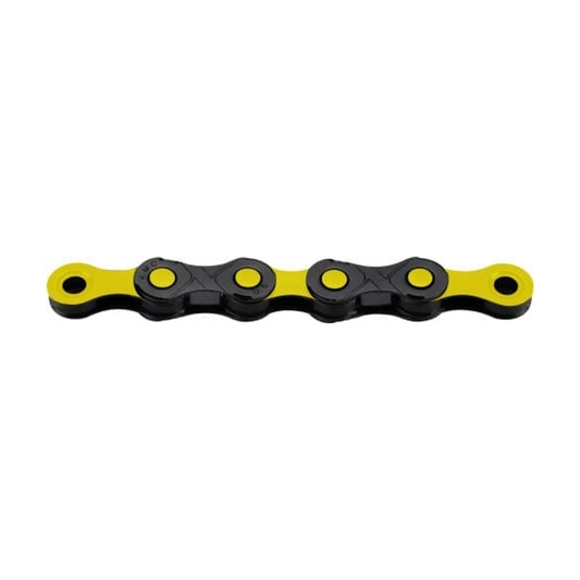 Corrente KMC DLC12 de 12V preto/amarelo — fotografia do produto sobre fundo branco