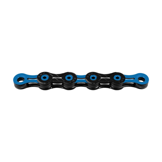 Corrente KMC DLC11 de 11V preto/azul — fotografia do produto sobre fundo branco