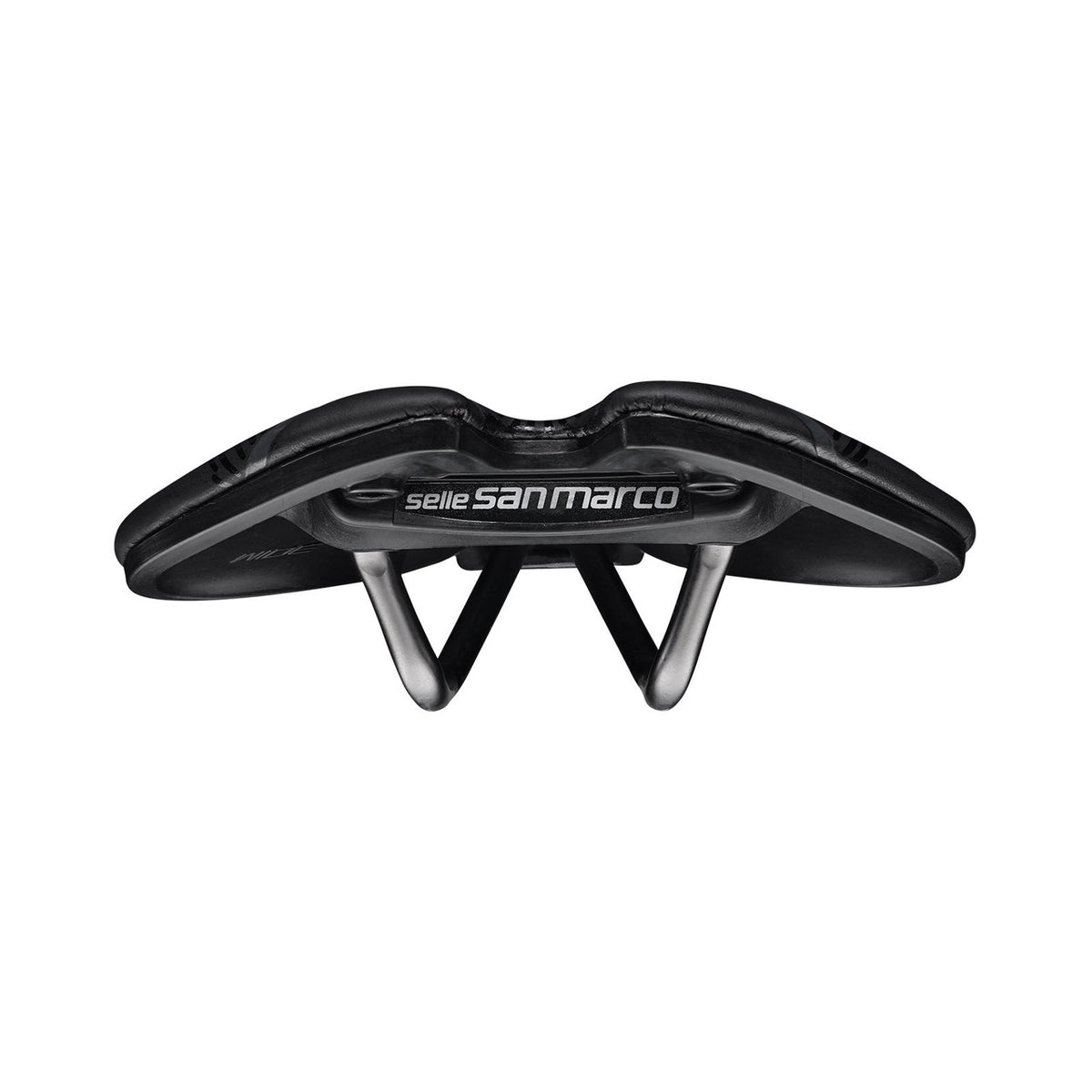 Selim SAN MARCO ASPIDE SHORT OPEN-FIT RACING L3, largura 155 mm, carris em aço Xsilite, preto — vista adicional