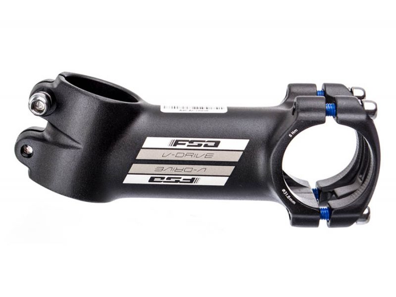 Avanço FSA V-Drive em alumínio +/-17° preto — vista de perfil